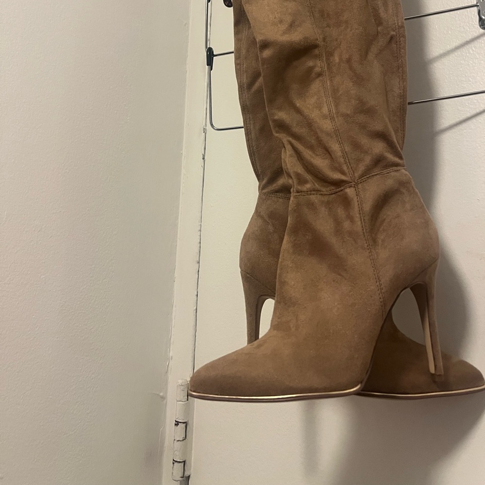 BN Guess Brown Suede Over the Knee Boots